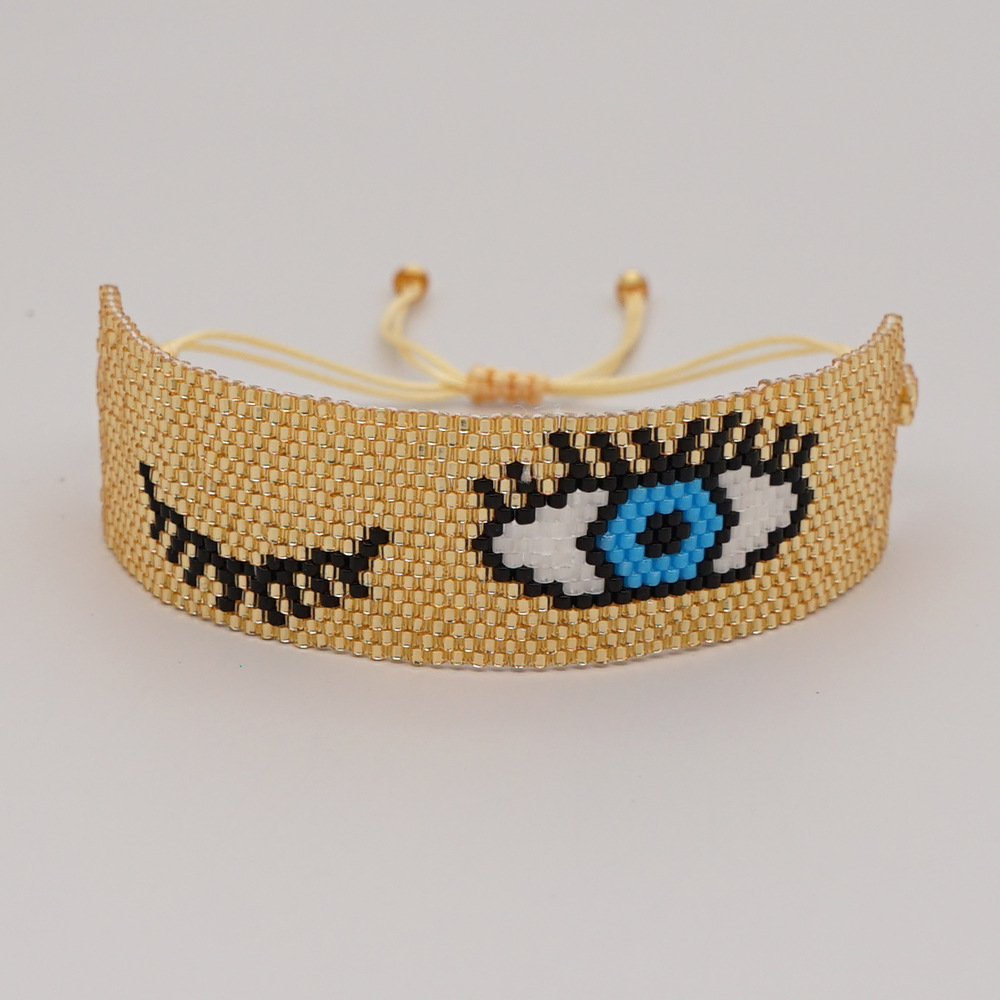 Fashion Devil's Eyes Miyuki Bead Woven Bracelet Wholesale display picture 5