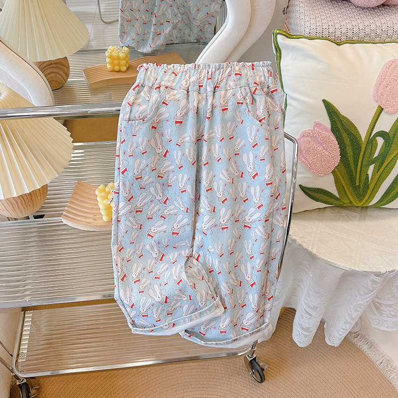 Весенне-осенние новые детские мягкие джинсы для девочек, повседневные брюки-карго, повседневные брюки, детские брюки, верхняя одежда