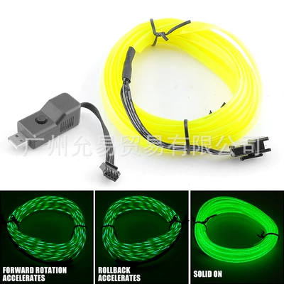 Panel (Dashboard) işıqlandırması — Emitting Light Atmosphere Decorative Light - fluorescent-green-5m-single-line