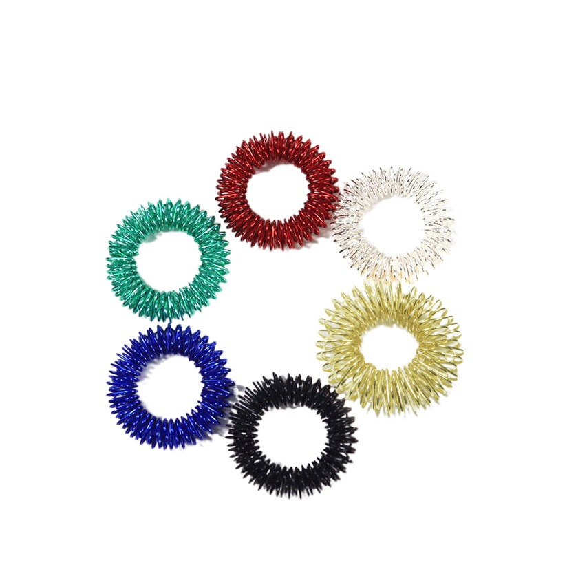 Colorful Finger Massager Massage Ring Fingertip Massager Decompression Vent Massage Ring in Stock