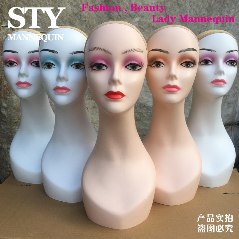 STYヘッドモデルメーカー直販かつらモデルの女性帽子モデルのダミーヘッドモデルのショーウインドーに模型道具を展示します。|undefined