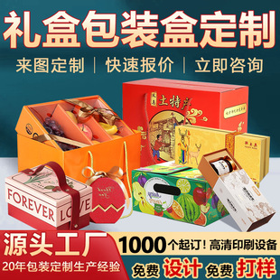 Packaging Box Customization Small Batch High-End Gift Box Tea Box Cosmetic Box Heaven and Earth Cover Box Fsc Certified Manufacturer