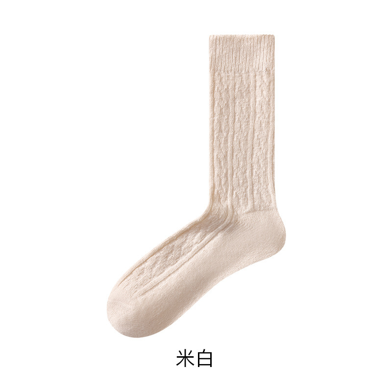 秋冬多巴胺袜子女长筒袜ins潮纯色日系薄款堆堆袜芭蕾风配小皮|undefined