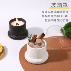 亚马逊爆款水泥无火香薰蜡烛空杯容器水晶石扩散器小红书diy种草
