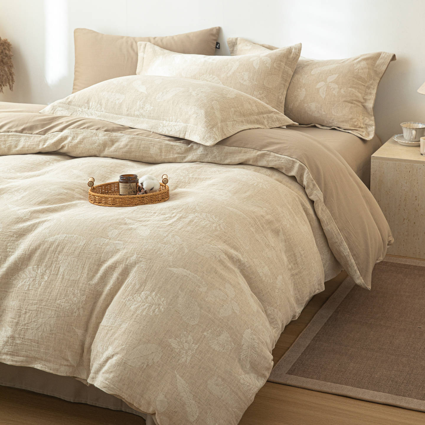 Cama de algodón ligera de lujo de cuatro piezas de algodón puro cuatro estaciones generales 2025 nuevas sábanas de cama 4