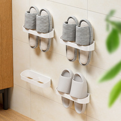 浴室用スリッパラック、穴あけ不要、壁掛け式、家庭用トイレ壁掛け靴水切りラック、収納ラック、水切りグッズ