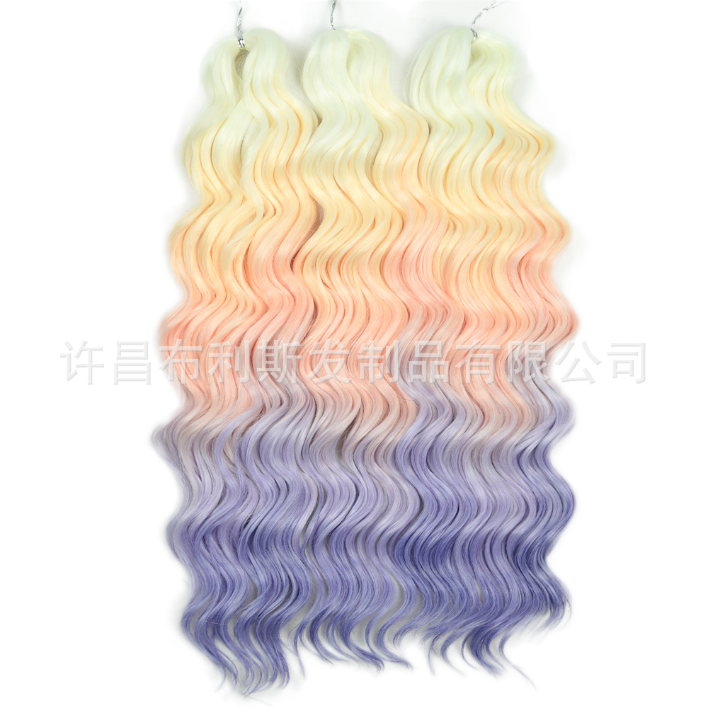 Extensiones de Cabello Rizado para Crochet 20 Pulgadas de Fibra Sintética Estilo Anna Curl