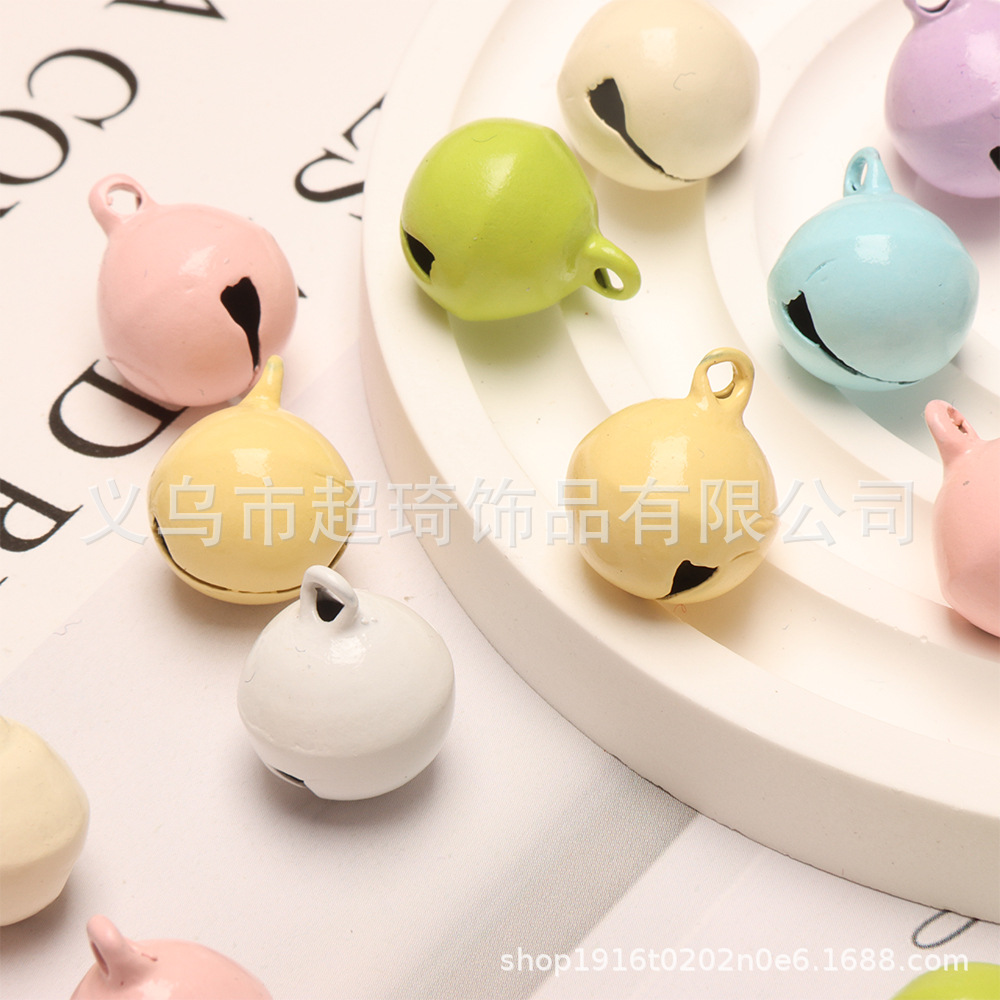 【マカロン色の鈴】14mmキャンディー色のベルペットペンダント首輪アクセサリーdiy手作りアクセサリー