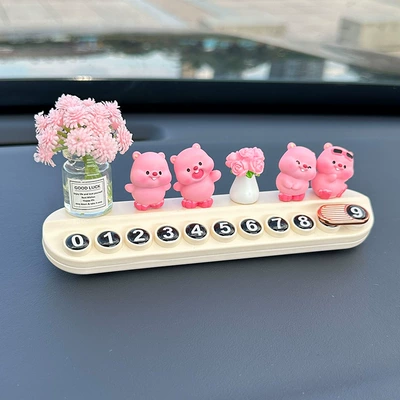 Decoration Small Ornament, Nömrəli dayanma kartı - pink-gypsophila-4-little-sea-lilies-mini-roses-white-scented-parking-plate