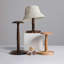 新款帽子架台式帽架服装店帽子架托家用服装实木帽托橱窗衣帽架