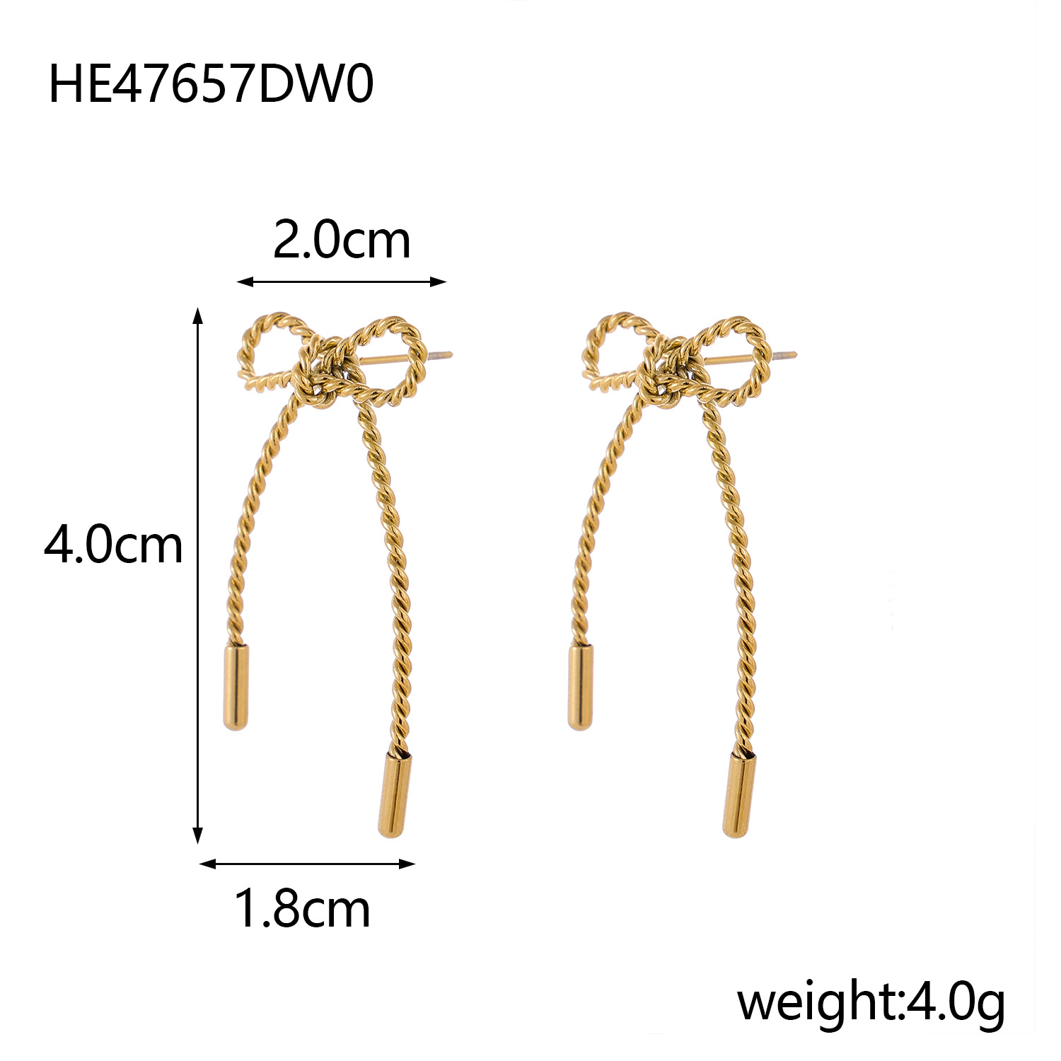 8g Weight 304 Stainless Steel Ear Needle Material Ear Studs Classification 1 Pair Quantity Holiday, Daily Occasion 304 Stainless Steel Material Bow Knot Pattern All Seasons Season Women's Gender Plating Design Elegant, Simple Style Style 1 Pair Elegant Simple Style Bow Knot Plating 304 Stainless Steel Ear Studs 20
