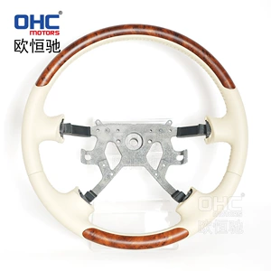 Suitable for Nissan 13-20 Patrol Y61 Car Steering Wheel Modified Peach Wood Lychee Leather Suv Steering Wheel