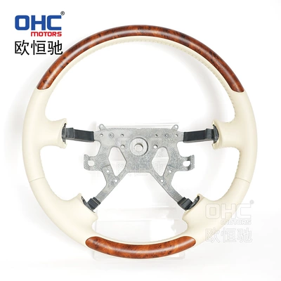 Suitable for Nissan 13-20 Patrol Y61 Car Steering Wheel Modified Peach Wood Lychee Leather Suv Steering Wheel