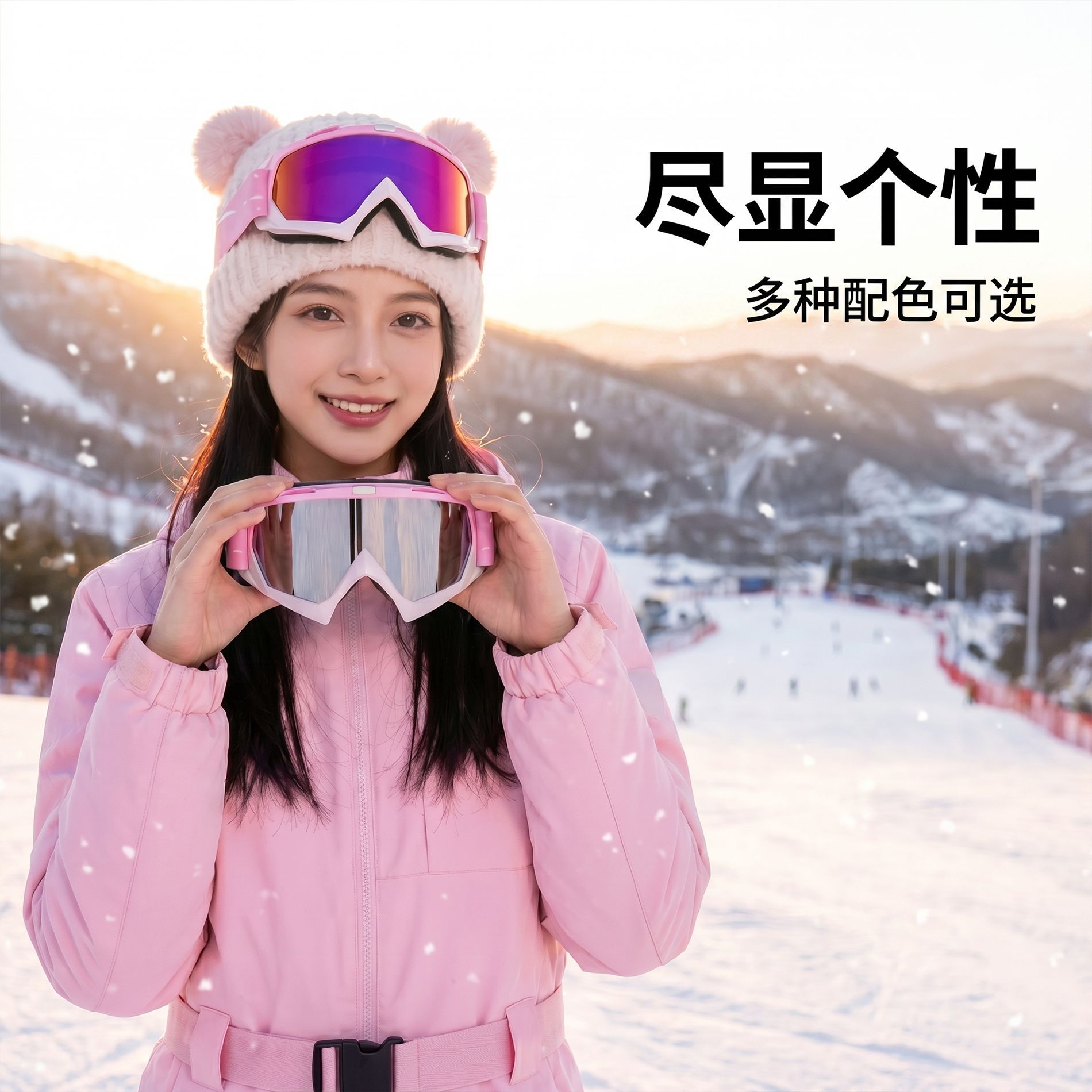 Travel windproof ski protecting glasses for cycling for men and women, (Physicals), women's style 4