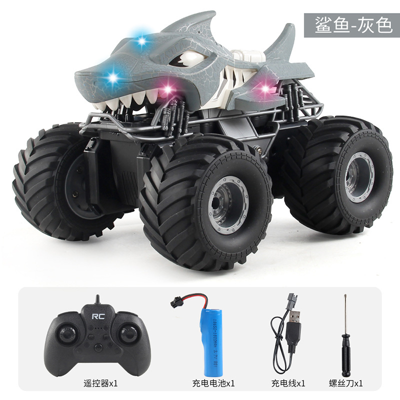 2.4G control remoto de agua y tierra bicampo coche de acrobacias de pesca con inyección automática de agua de chorro de agua de control remoto juguete unicornio coche