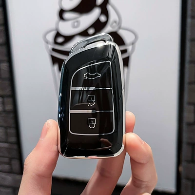 Car key bag: style mx5 car EV - fengshen-type-a-smart-3-key-single-shell-black