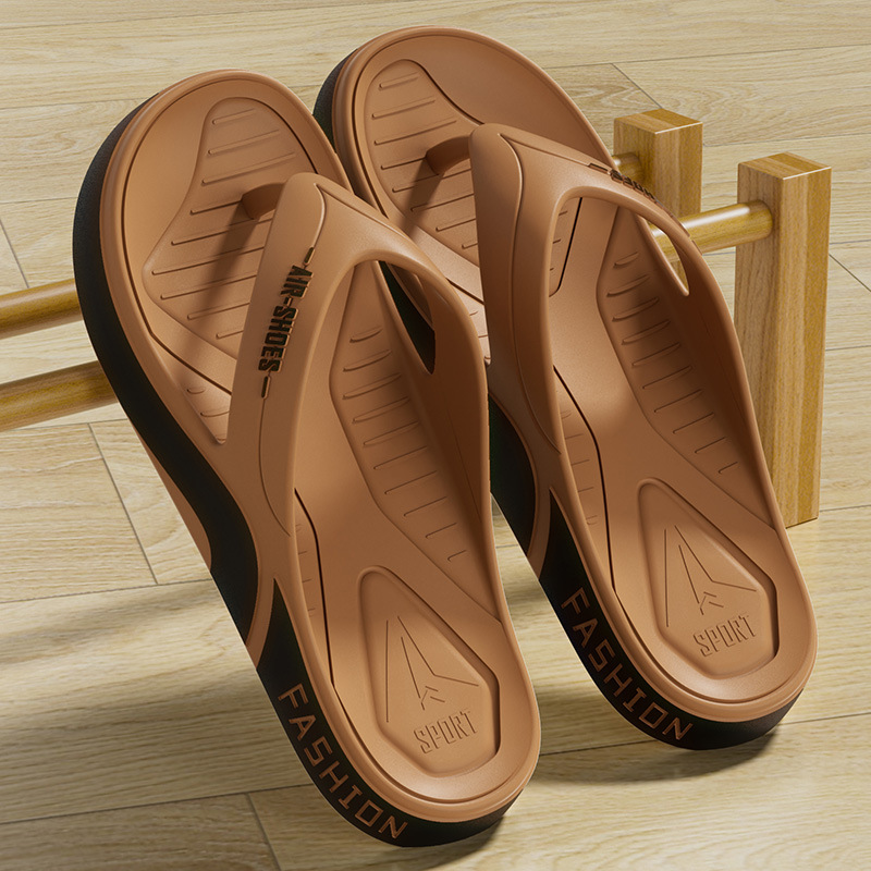 Summer Men's Flip Flops Outer Wear Sports Non-slip Casual Fashionable Soft Bottom Trendy Clip-on Sandals and Slippers Not Stinky Feet