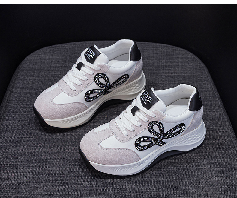 Giày sneaker nữ đế dày phong cách Đức da thật phối màu thời trang tăng chiều cao — M2922 màu vàng, M 2922m màu chi tiết 14