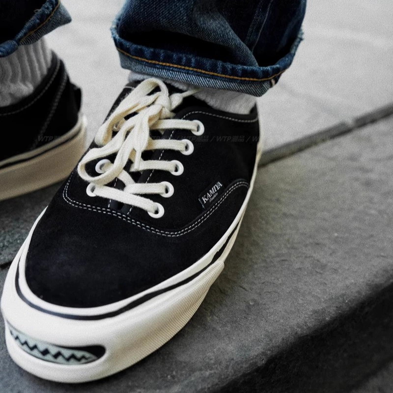 Японские нишевые кроссовки KAMIYA 3.0 MDNS Shawn Yue Collaboration из замши с зубьями акулы и открытой улыбкой, вулканизированные кроссовки