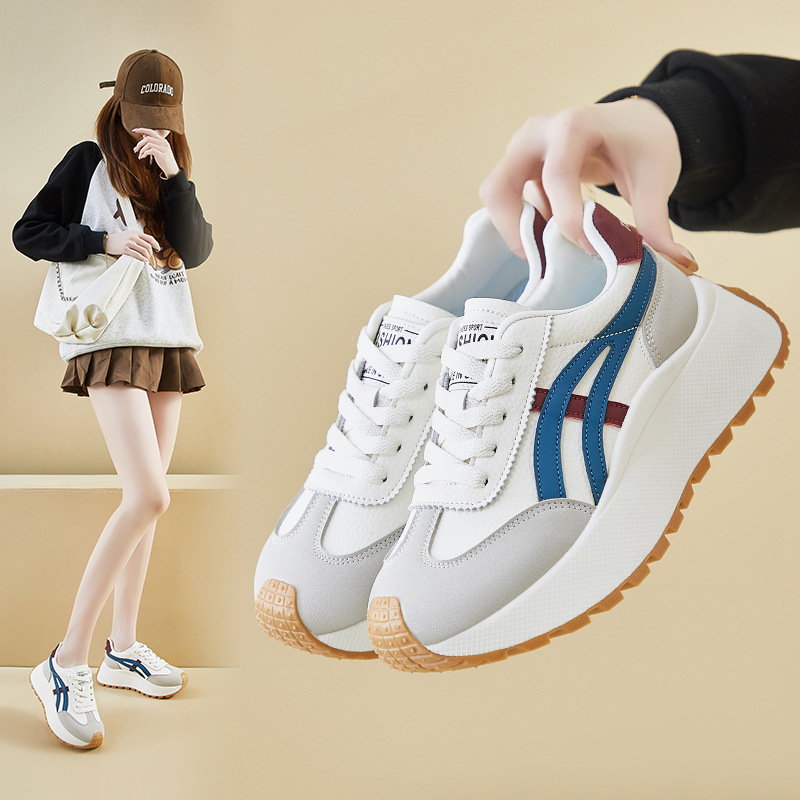 Ins Korean Style New Dad Shoes for Women 2025 Spring Student Sports Running Casual Shoes Thick-Soled Women's Shoes Xfk851