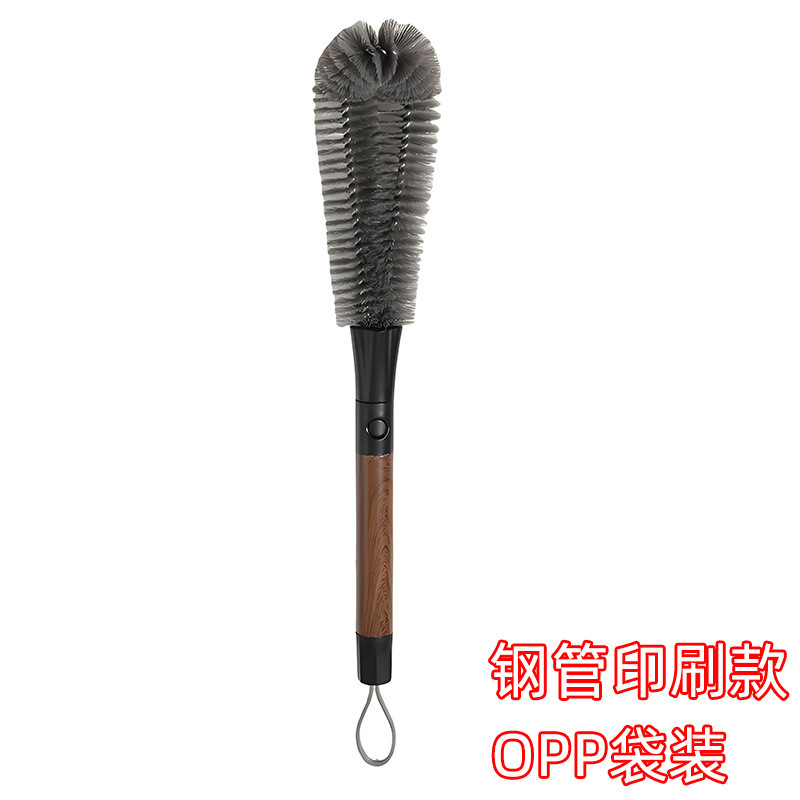 破壁机清洁刷可拆卸长柄软毛杯刷二合一胡桃木纹杯刷可弯曲奶瓶刷|undefined