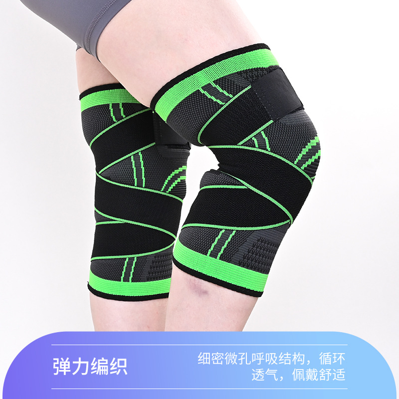 Rodillas deportivas transfronterizas mayorista ciclismo correr tejido respirado protección deportiva nylon correa rodillas fabricantes