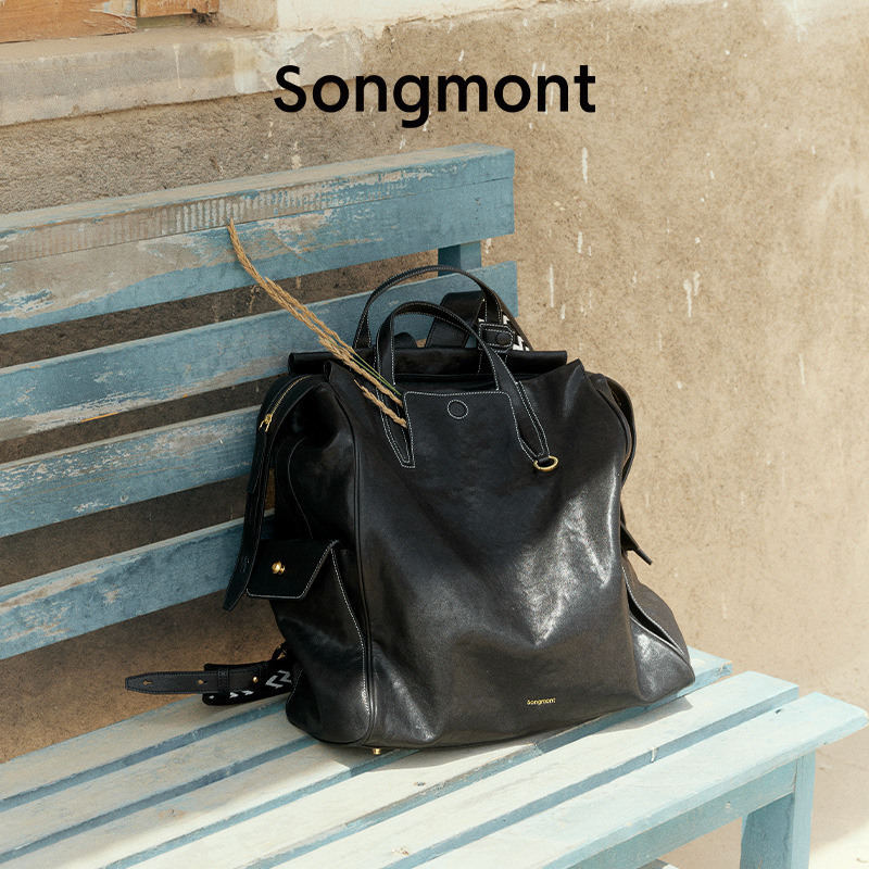 Songmont山下有松循迹系列大号双肩包无性别真皮植鞣皮16寸电脑包|undefined