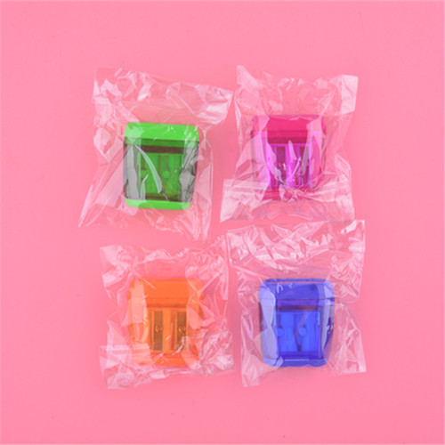 New double-hole pencil sharpener plastic cover pencil sharpener pencil turner cute children's pencil sharpener pencil planer printable