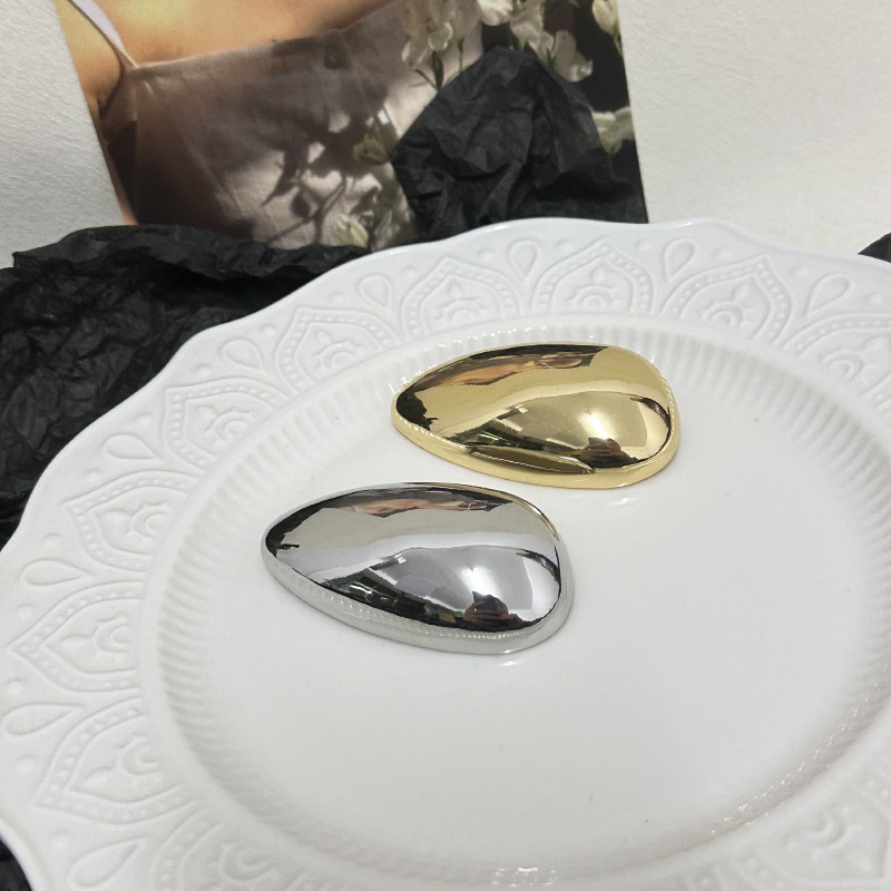 Minimalistische Damenbrosuche In Wassertropfen-optik Glänzend_voghion.com