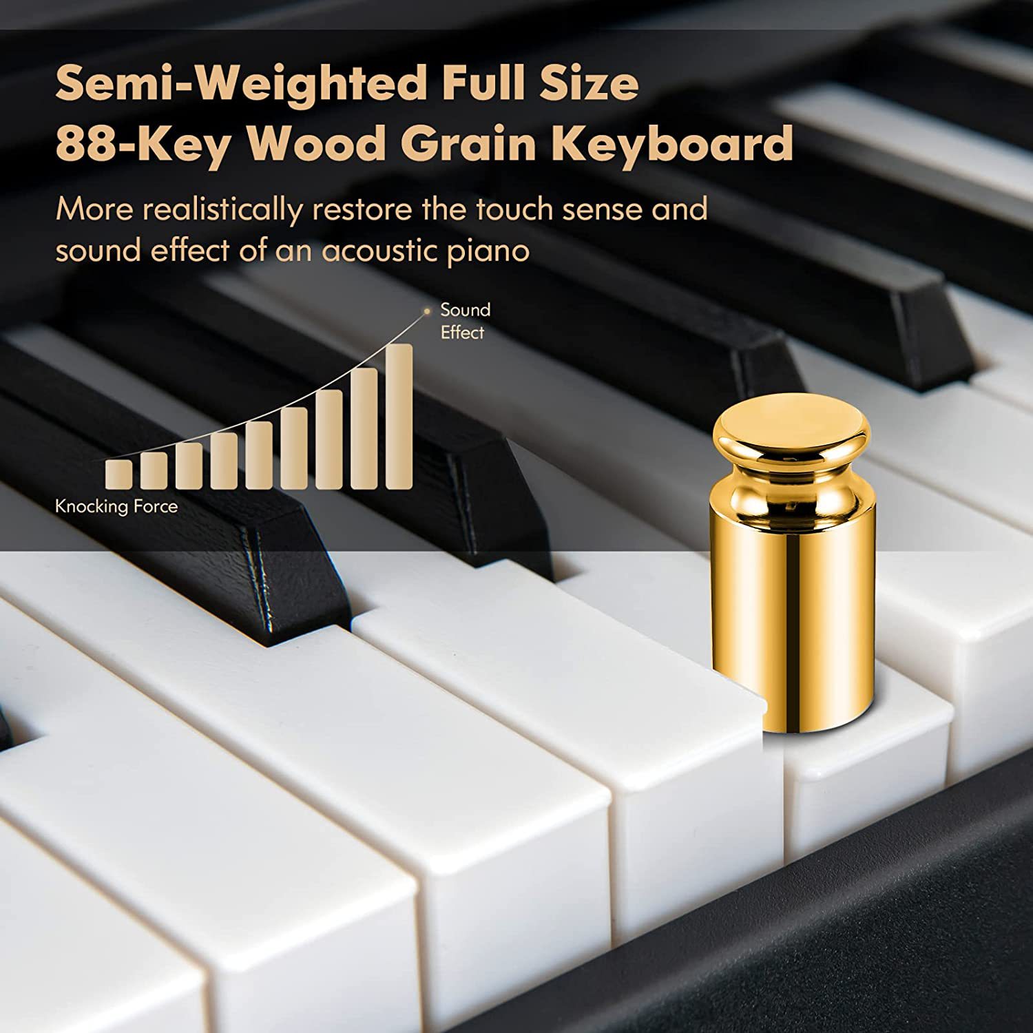 Teclado de piano electrónico portátil de 88 teclas, tamaño completo, semi-contrapesado, BX-16, piano eléctrico, pedal de sustain digital