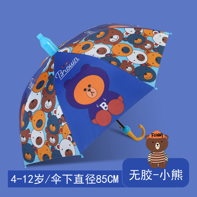 Paraguas para niños, cubierta impermeable para estudiantes masculinos y femeninos, paraguas de doble uso para sol y lluvia, paraguas con protección UV con revestimiento negro, paraguas especial para niños que van a la escuela. image 12