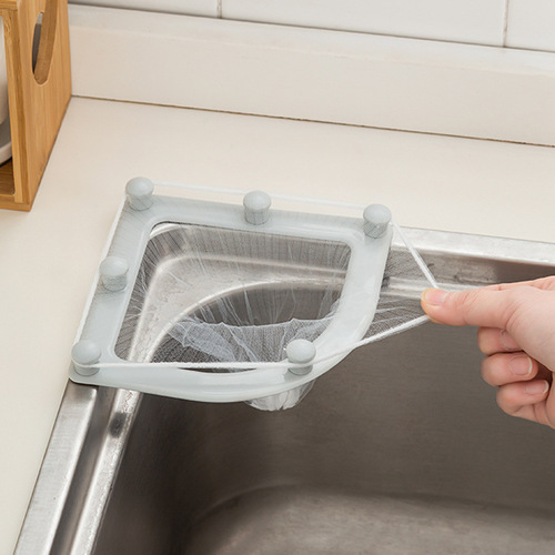 Kitchen sink self-standing triangular drain bag disposable leftover soup bag garbage bag anti-clogging filter bag
