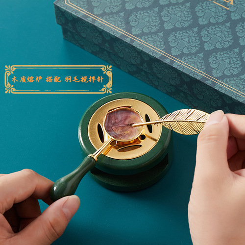 Fire paint seal set manufacturer wholesale envelope sealing wax fire paint wax particles gift retro seal complete set