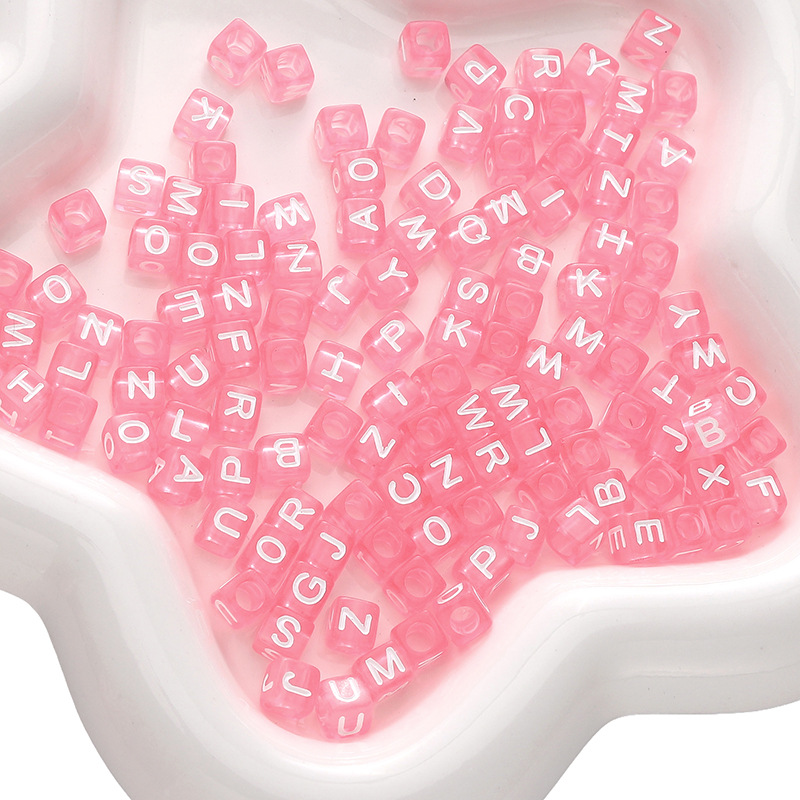 Pink 6x6mm 100pcs/pack