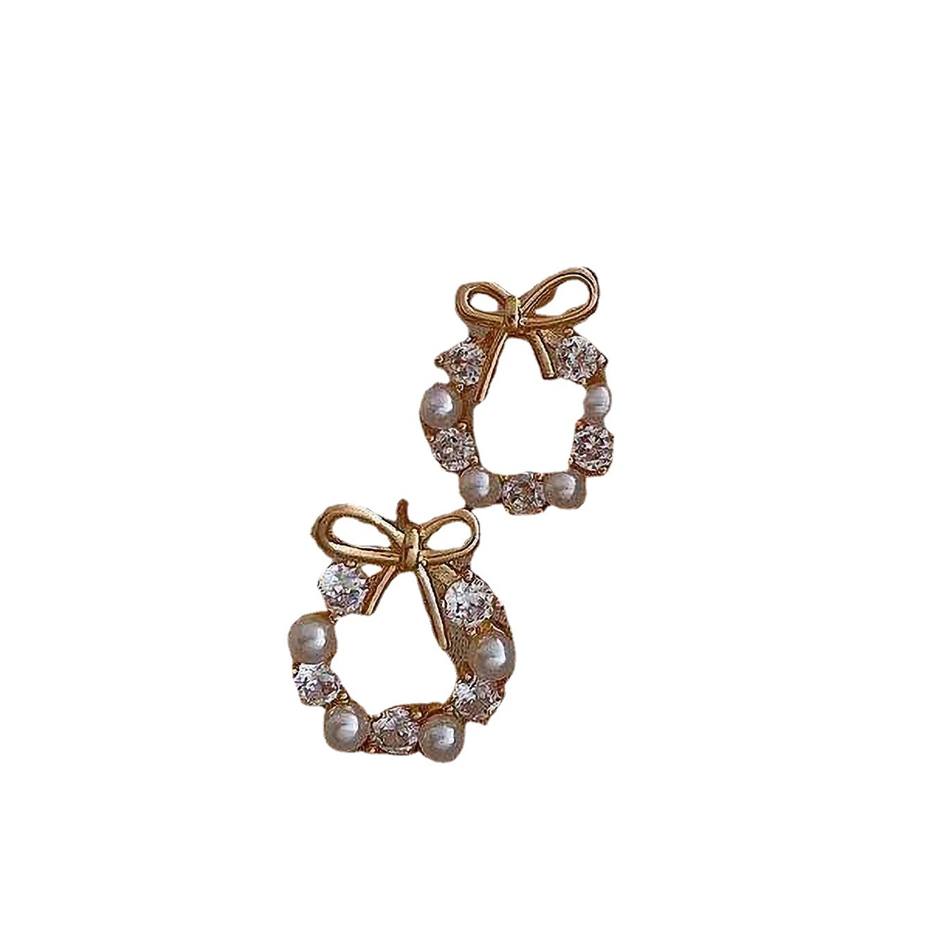 Серебряная игла с бантом, серьги, бусины из жемчуга, образец серебра 925, интернет-знаменитость