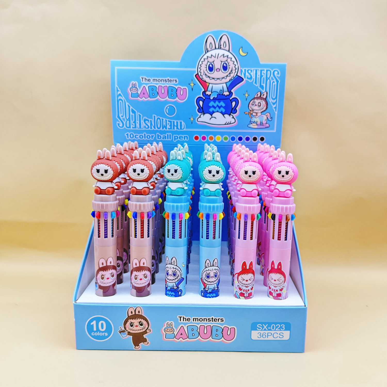 KP - 23006 princesa pony dibujos animados colección de bolígrafos multicolores chicas adorables bolígrafos de 10 colores estudiantes