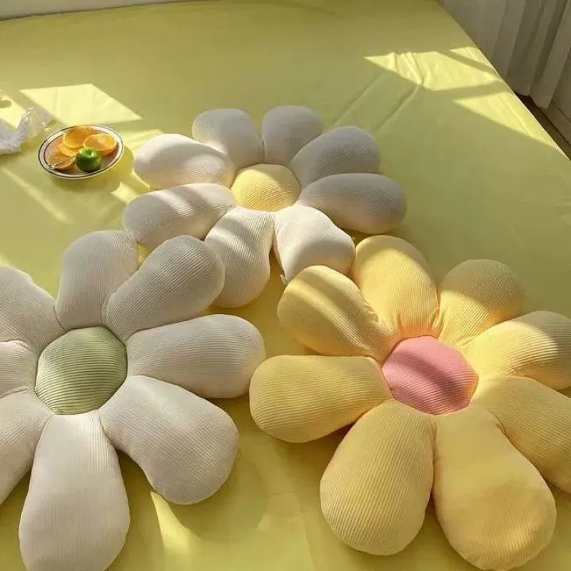 Маленькая маргаритка цветочная подушка ins милый подсолнух плюшевая подушка диван кровать гостиная подушка лежа