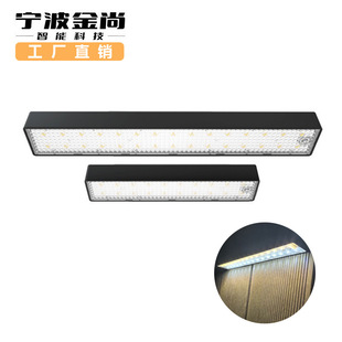 Outdoor Solar Garden Light White Light Warm Light Strip Light New Wall Light Rectangular Wall Washer Light with Factory Wholesale