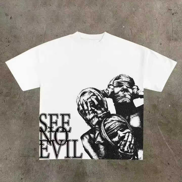 2024 Graphic Harajuku STreeT PrinT Large T ShirT GoThic T-shirT y2k Tops Armed GoThic Male ShorT Sleeve 2024 Graphic Harajuku STreeT PrinT Large T ShirT GoThic T-shirT y2k Tops Armed GoThic Male ShorT Sleeve
