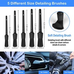 Cross-border hot selling car wash cleaning brush set 26 pieces car interior cleaning electric drill brush head detail brush set