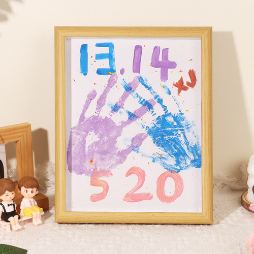12-color DIY Couple Handprint Photo Frame, Handprint and Palmprint, Baby 100th Day Anniversary Gift for Boyfriend/Girlfriend/Friend