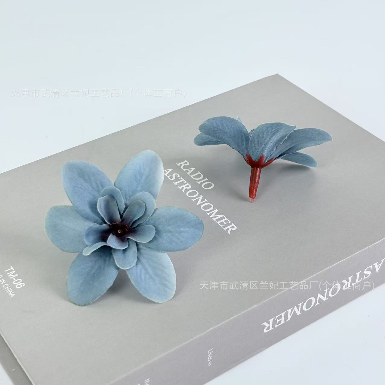 Orquídea de simulación cabeza de comida plato flor de corona de novia flor de pecho flor de muñeca hacer caja de regalo flor de ópera flor de pinza
