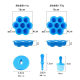 Xuan Juan 9 color popsicle 7 hole silicone food box ice cube ice cream ice cream mold can be fixed color a generation of hair