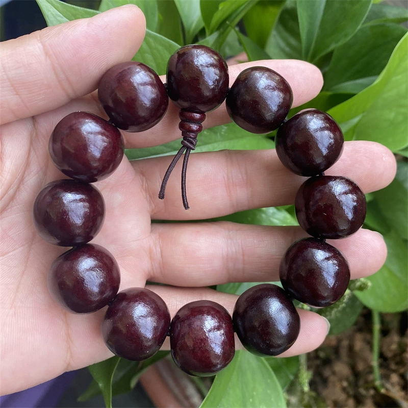 Деревянная краска имитация листового розового дерева бусы ручной шампур для мужчин 15 мм 20 мм бусы браслет украшения