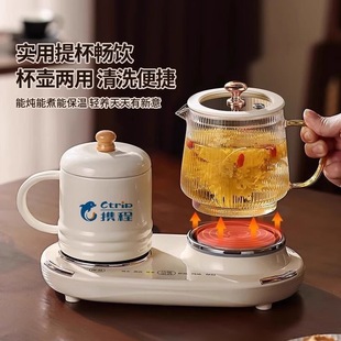 Double-Cup Health Pot, Living Room Tea Table, Multi-Functional Water Boiling Teapot, Office Desk, Automatic Water Boiling, Constant Temperature and Insulated Water Kettle