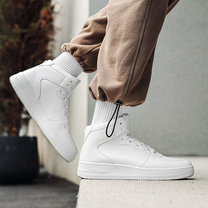 Automne et hiver haut de gamme version coréenne tendance sport 2024 nouvelle planche hommes décontracté polyvalent blanc chaussures hommes_voghion.com