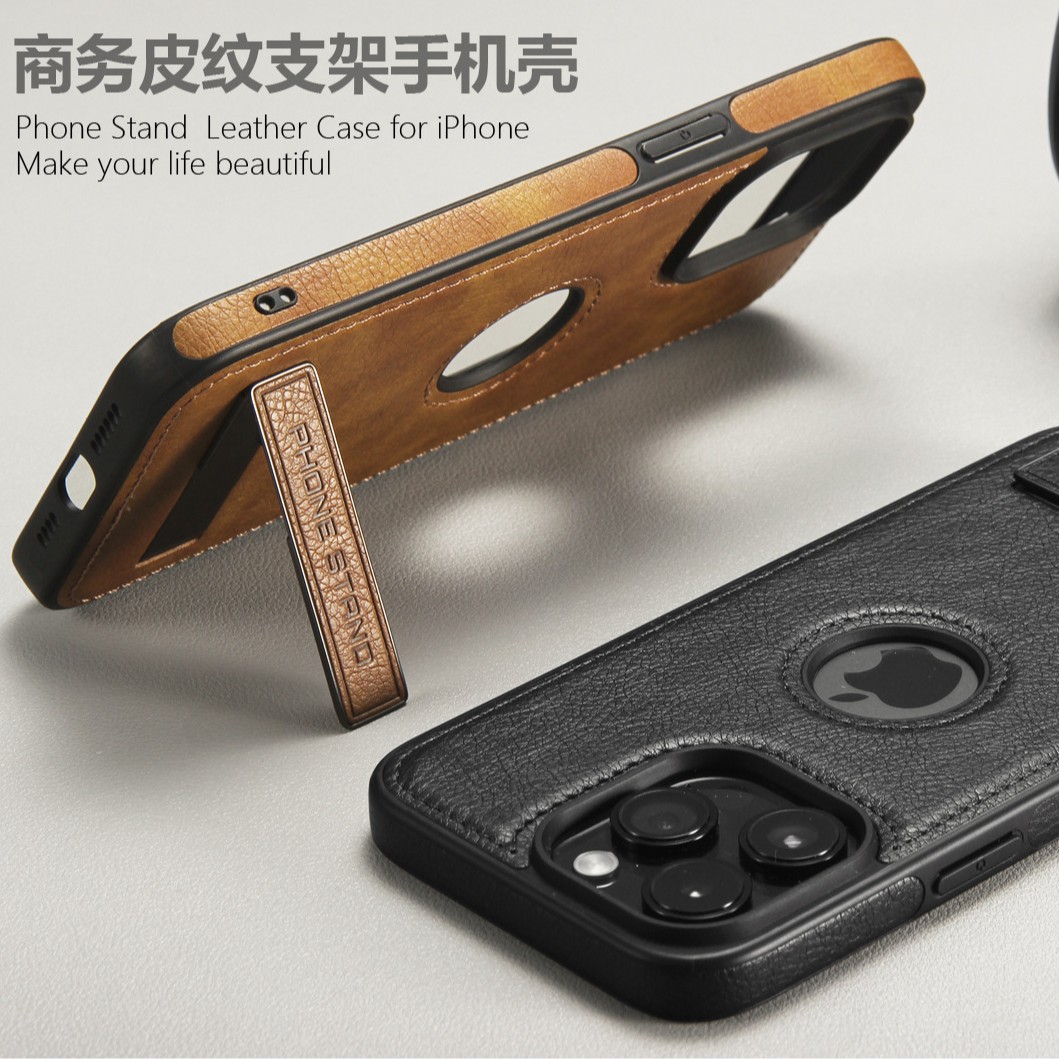 Aplicable para iPhone 17 Promax cubierta de cuero con soporte para teléfono móvil Apple 17 cubierta de protección contra caídas de cuero image 4