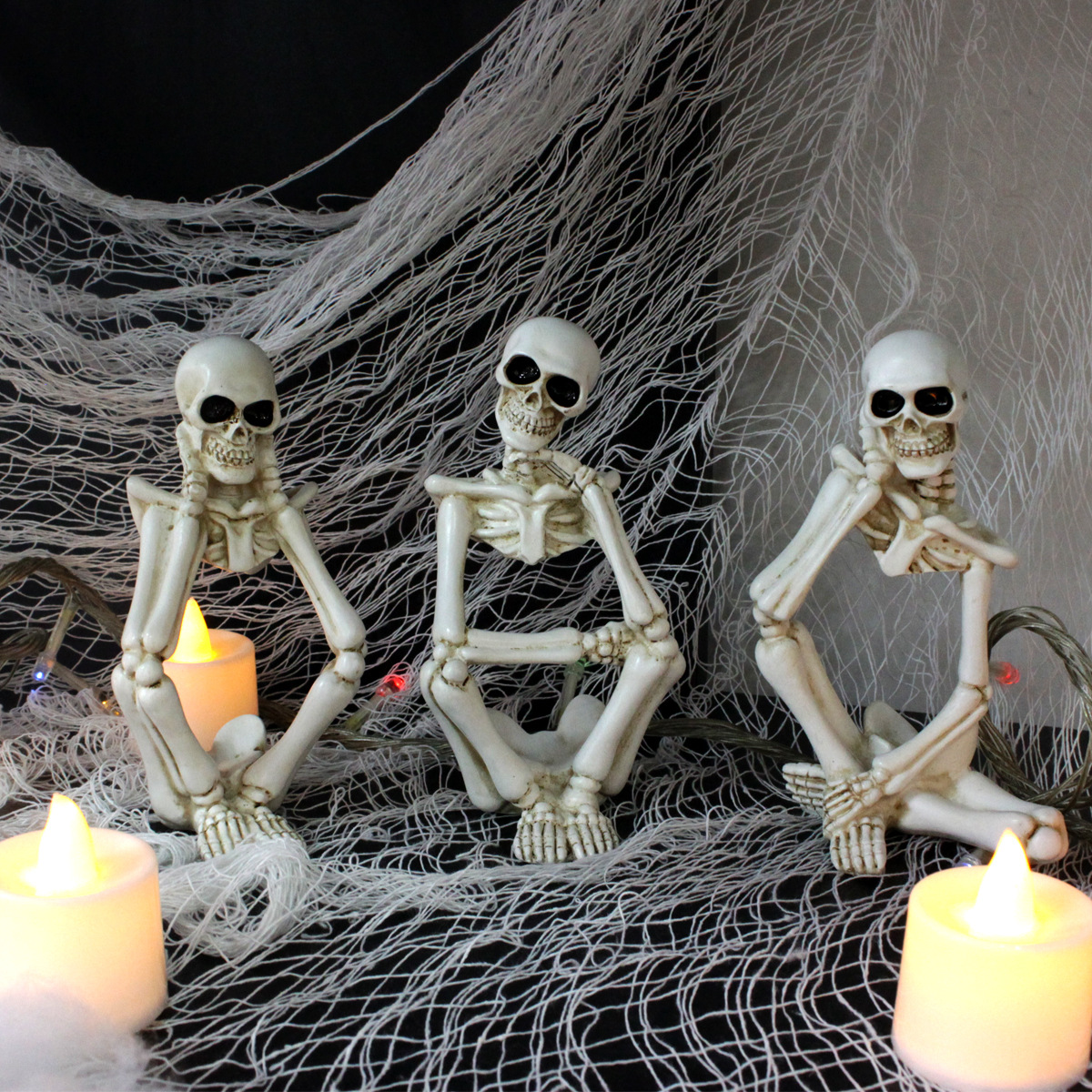 Halloween Big Skull Decoration Simulation Skull Decoration Home Desktop Holiday Atmosphere Decoration 