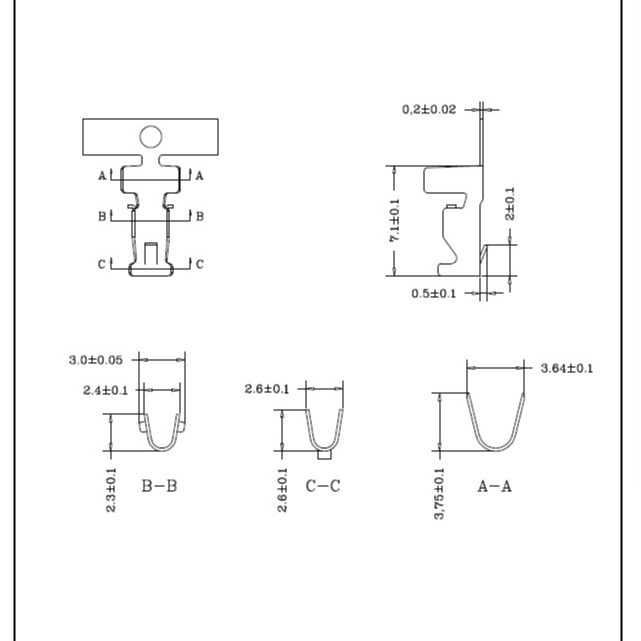 HWT 1.8黄铜镀锡基板端子单钩连接器 1813单钩基板端子
