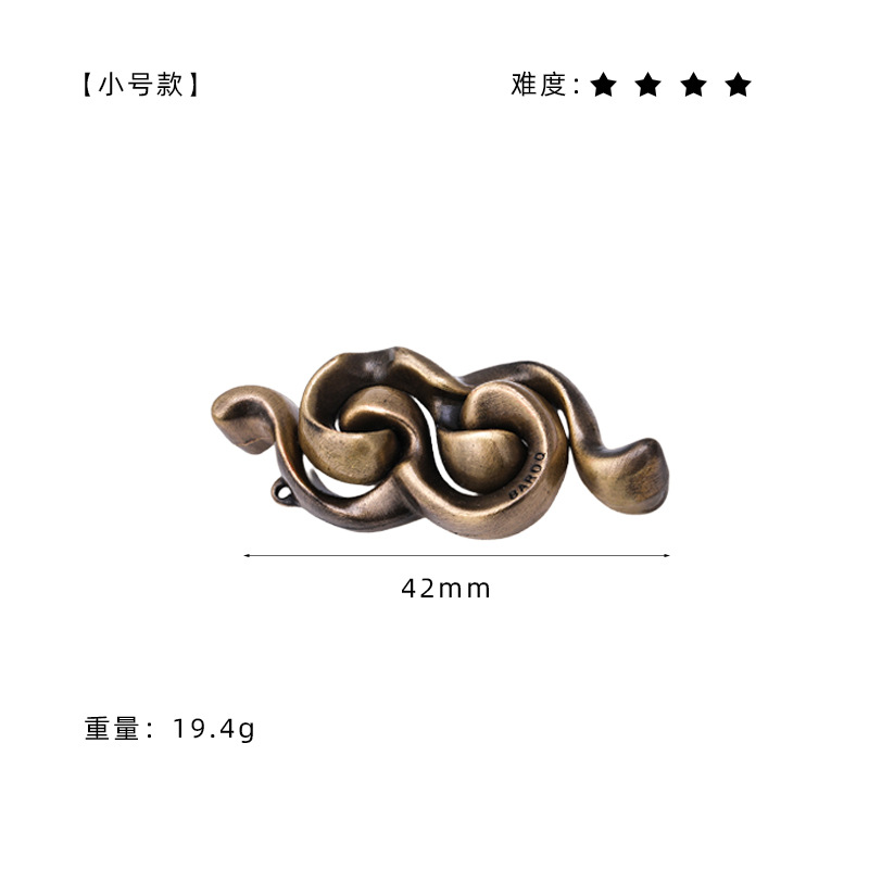 La inteligencia del comercio exterior desabrocha rompecabezas Luban Lock Kong Ming Lock regalo de los niños de juguete de aleación de herradura de bloqueo de nueve cadenas de la quema del cerebro